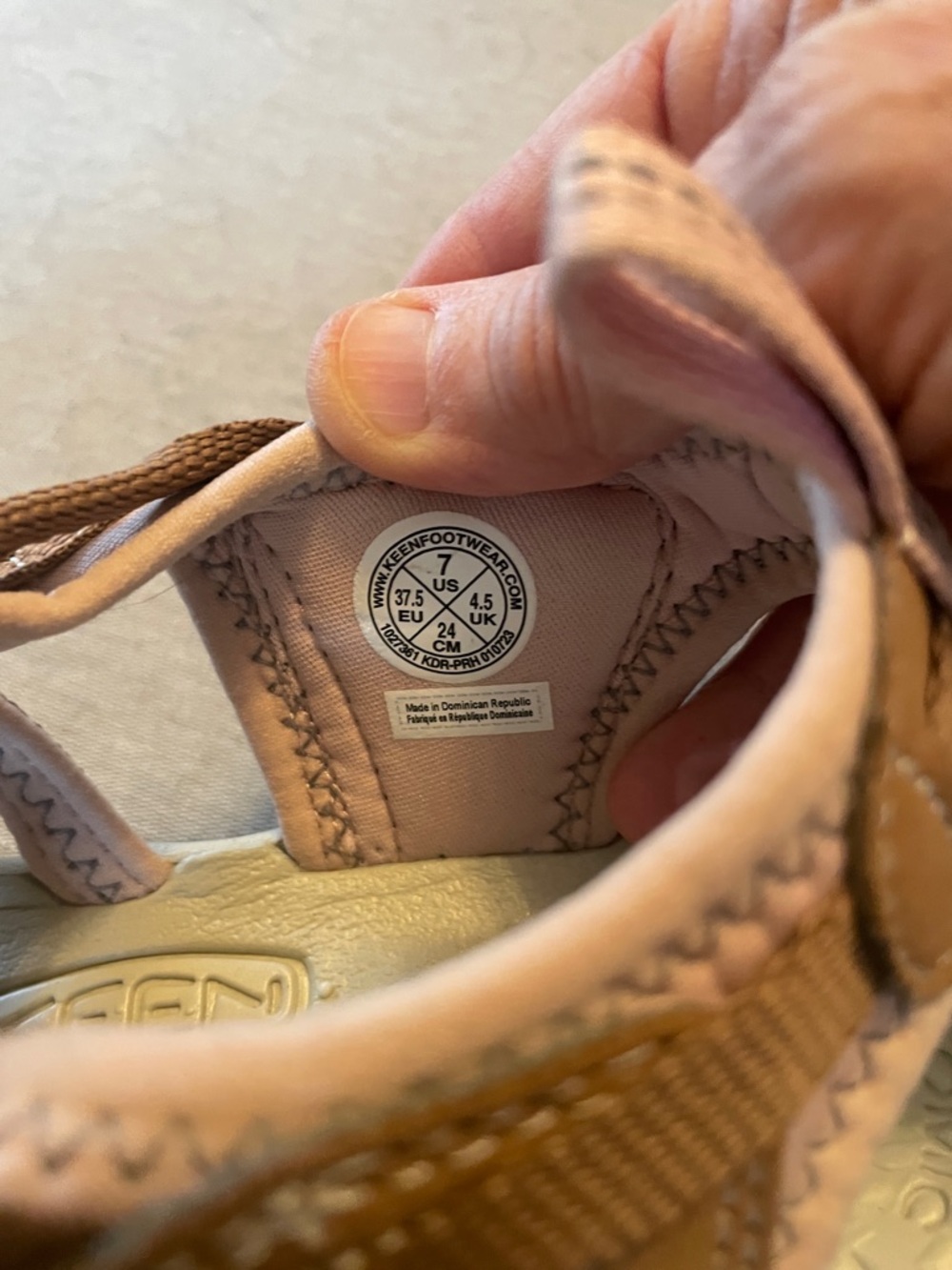 Keen Brown and Pink Closed-Toe Outdoor Sandal - Picture 5 of 6